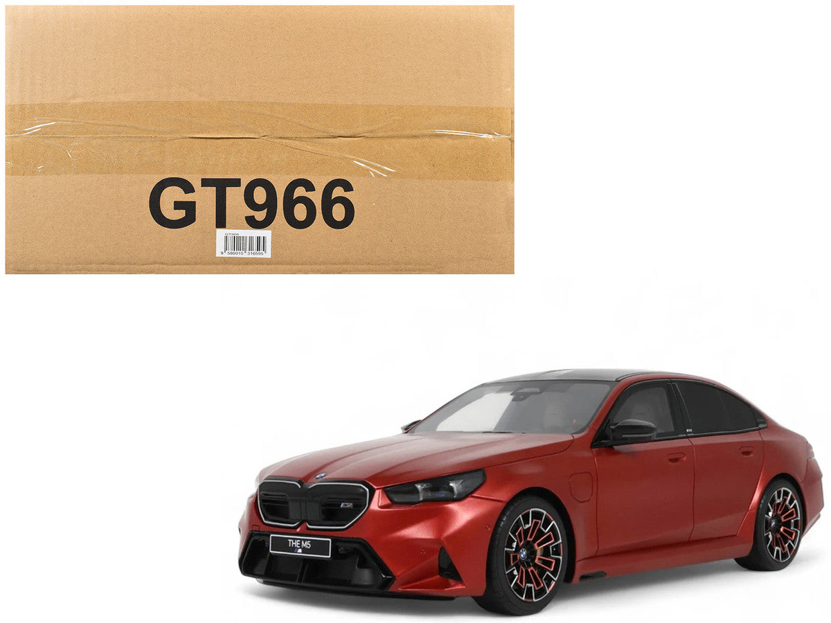 2025 BMW M5 (G90) Pebble Beach Edition Fire Orange Metallic with Black Top 1/18 Model Car by GT Spirit-4
