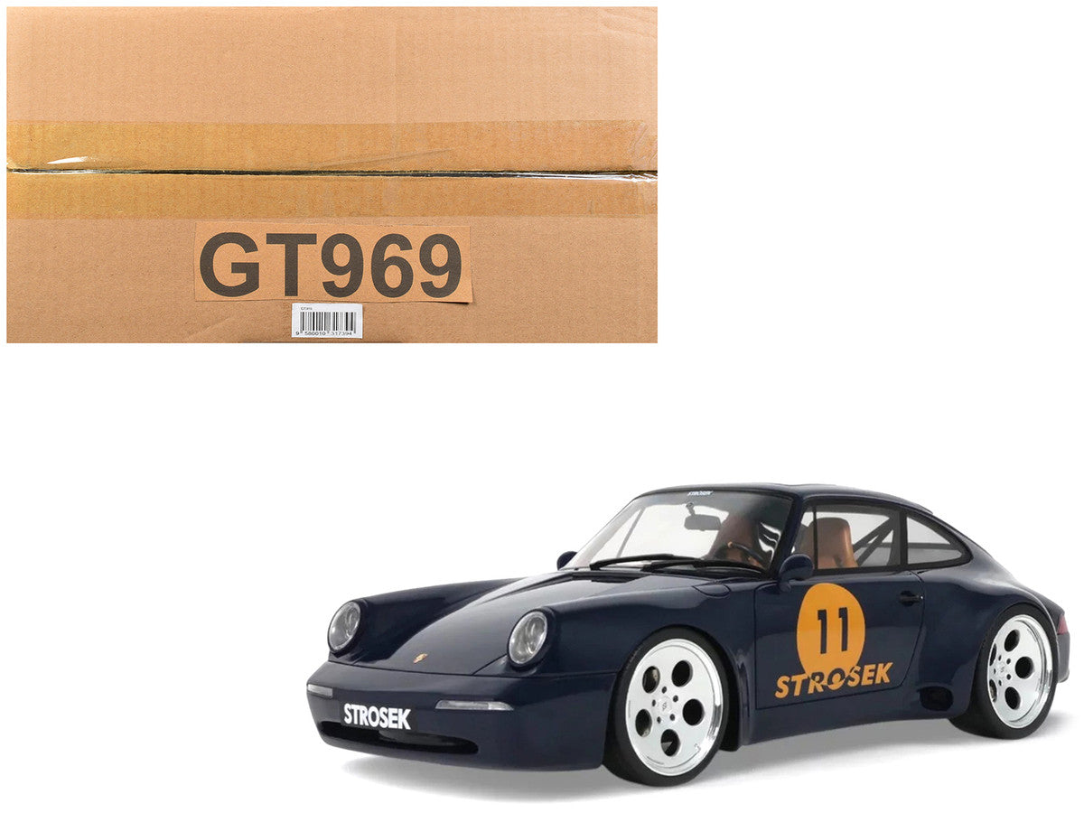 2024 Porsche 911 Strosek Mega 30 #11 Blue 1/18 Model Car by GT Spirit-4