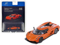 Koenigsegg Jesko Absolut Sweet Mandarin Orange Metallic "Hypercar League Collection" 1/64 Diecast Model Car by PosterCars-0
