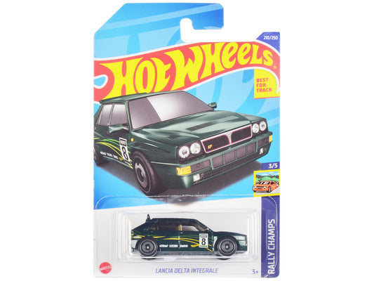 Lancia Delta Integrale #8 Green Metallic with Graphics "Rally Champs" Series Diecast Model Car by Hot Wheels-0