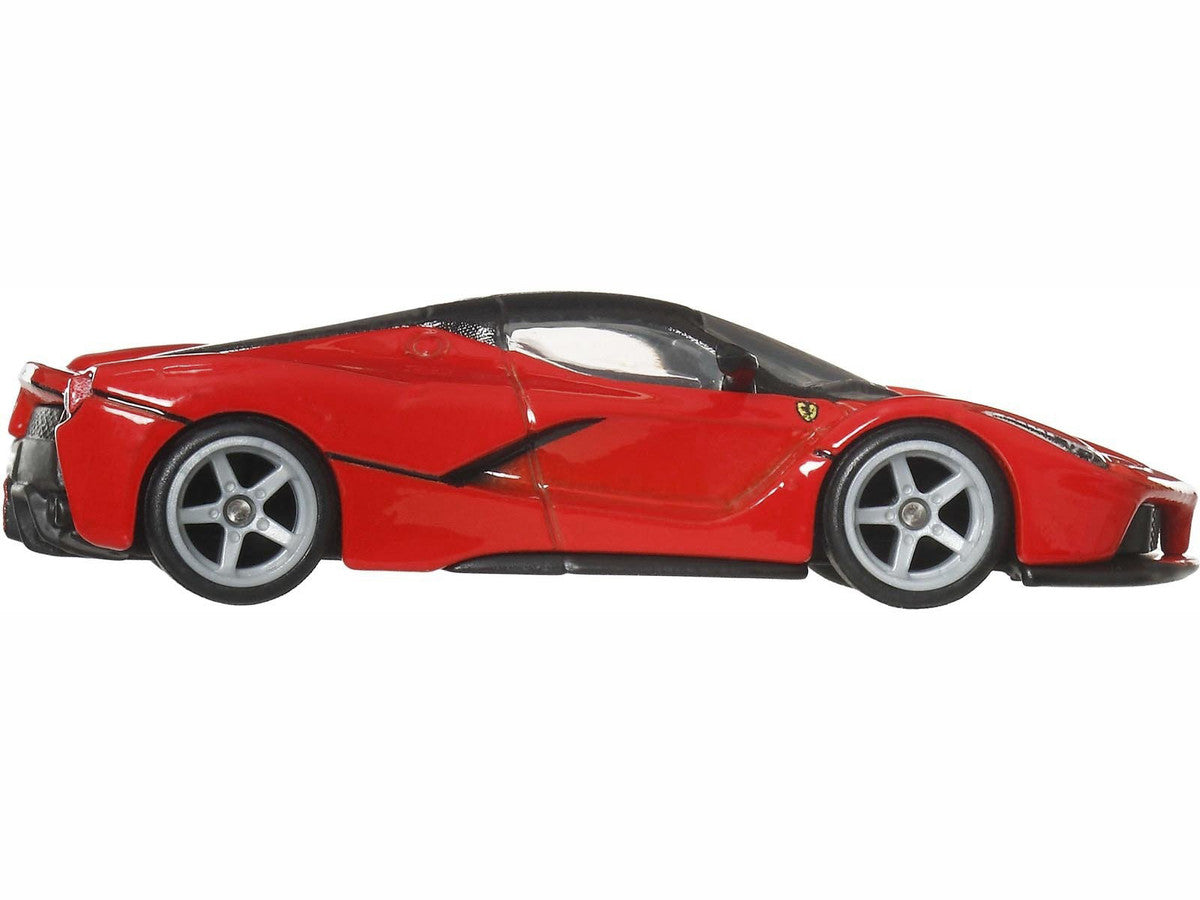Ferrari LaFerrari Red with Black Top "Euro Speed" Series Diecast Model Car by Hot Wheels-2
