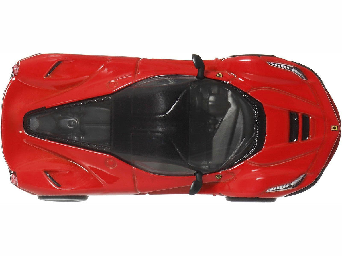 Ferrari LaFerrari Red with Black Top "Euro Speed" Series Diecast Model Car by Hot Wheels-1