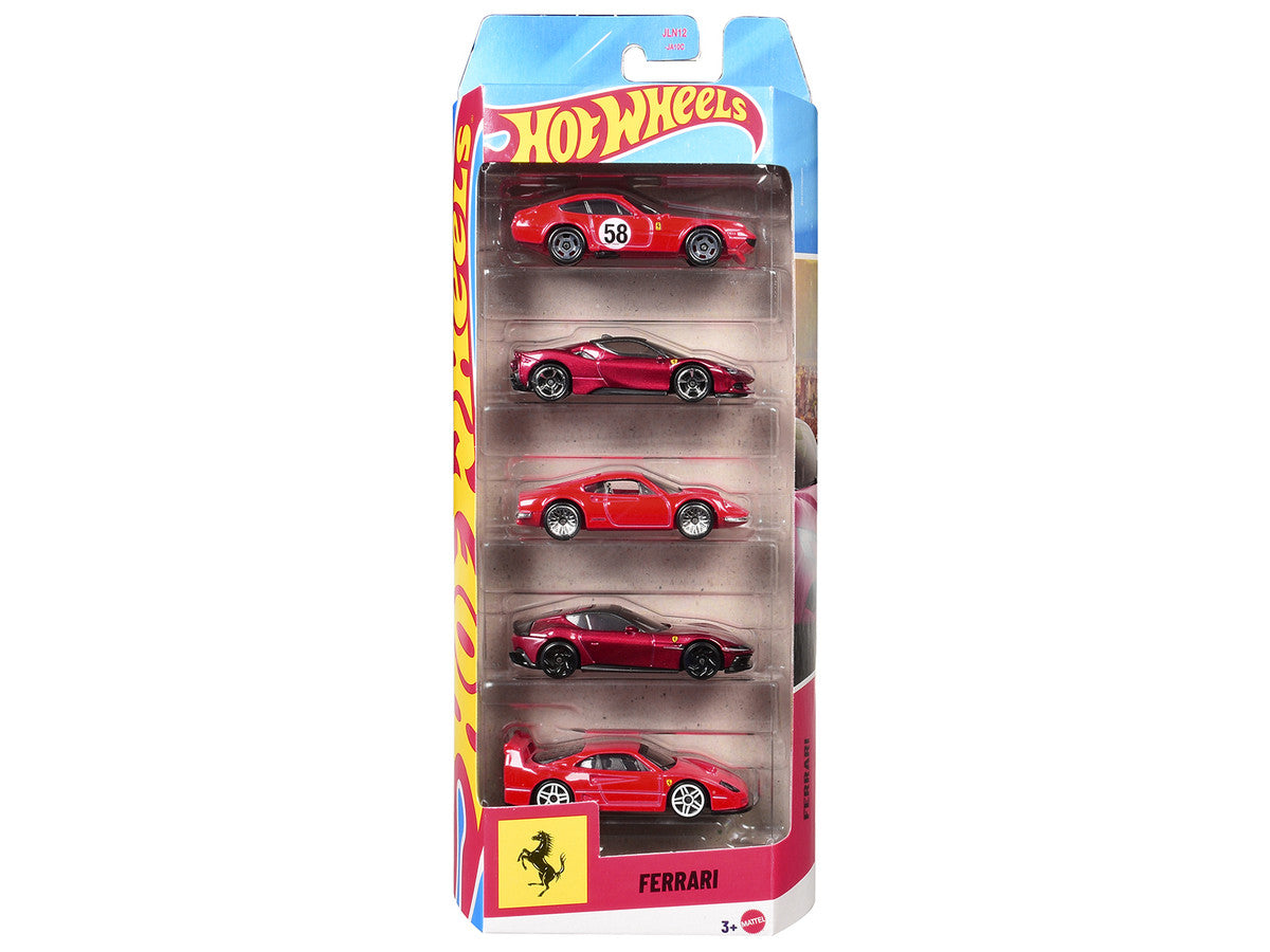 Ferrari 5 piece Set Diecast Model Cars by Hot Wheels-2