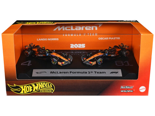 "McLaren Formula 1 Team" Formula One F1 World Championship (2025) 2 Piece Set Diecast Model Cars by Hot Wheels-2