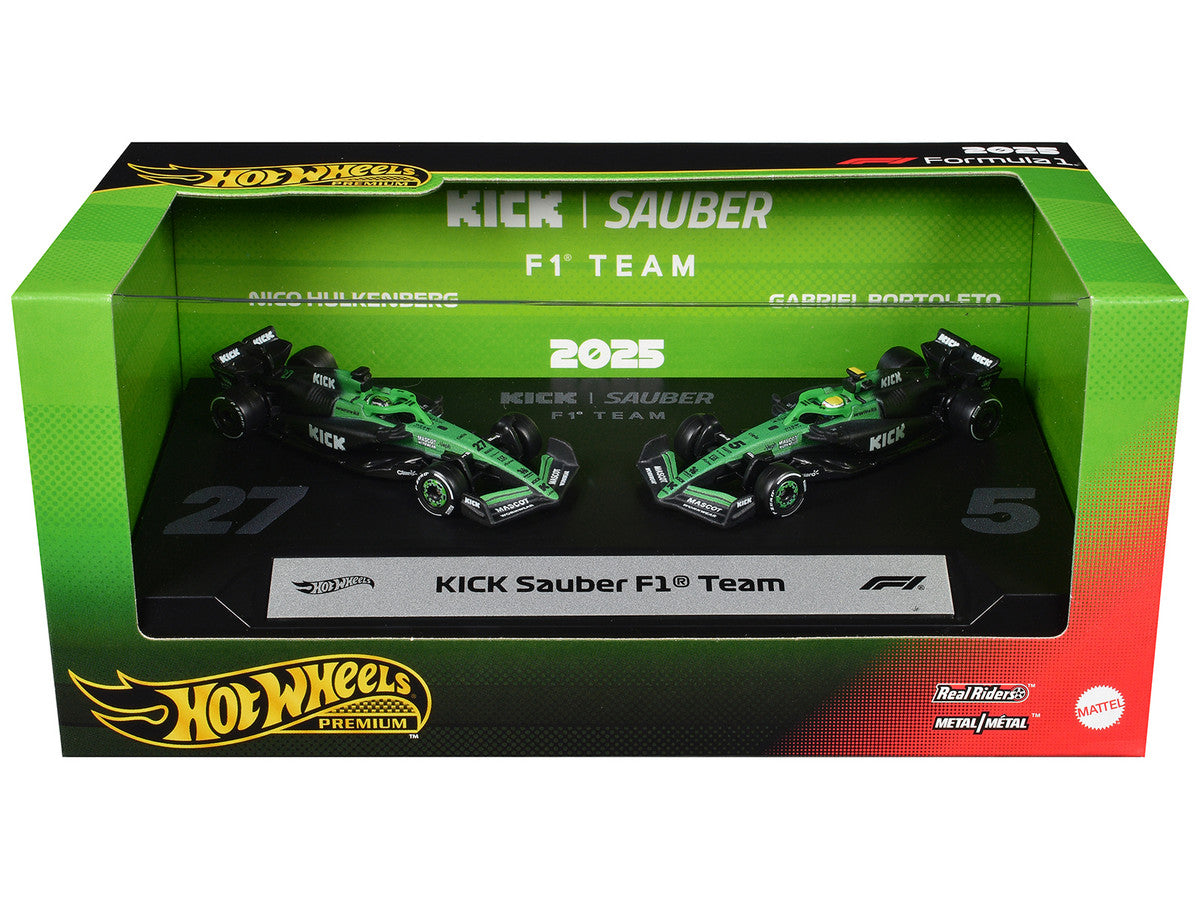 "Kick Sauber F1 Team" Formula One F1 World Championship (2025) 2 Piece Set Diecast Model Cars by Hot Wheels-2