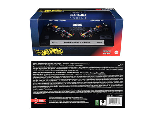 "Oracle Red Bull Racing" Formula One F1 World Championship (2025) 2 Piece Set Diecast Model Cars by Hot Wheels-1