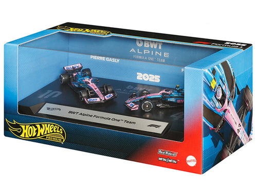 "BWT Alpine Formula One Team" Formula One F1 World Championship (2025) 2 Piece Set Diecast Model Cars by Hot Wheels-0