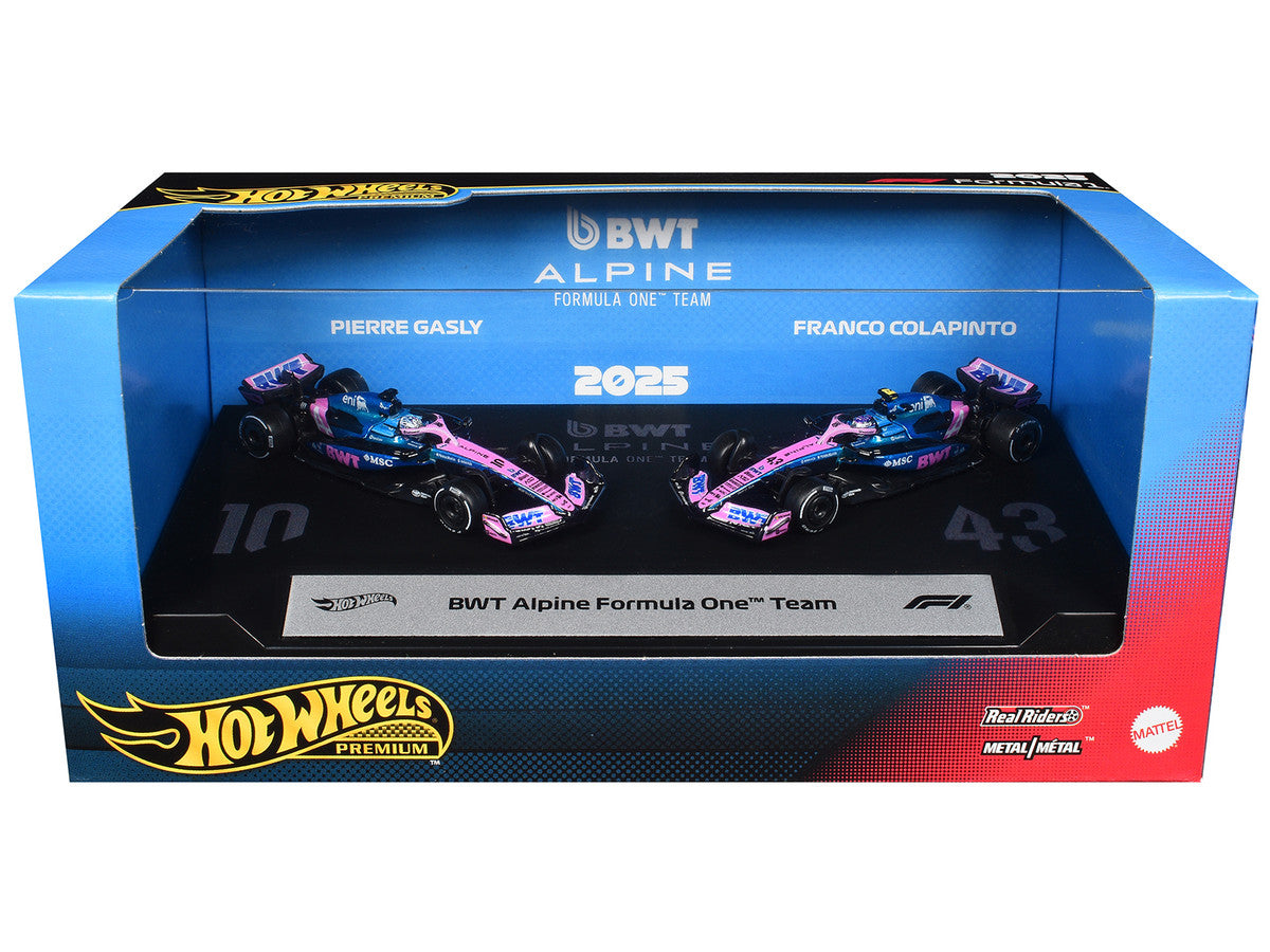 "BWT Alpine Formula One Team" Formula One F1 World Championship (2025) 2 Piece Set Diecast Model Cars by Hot Wheels-2
