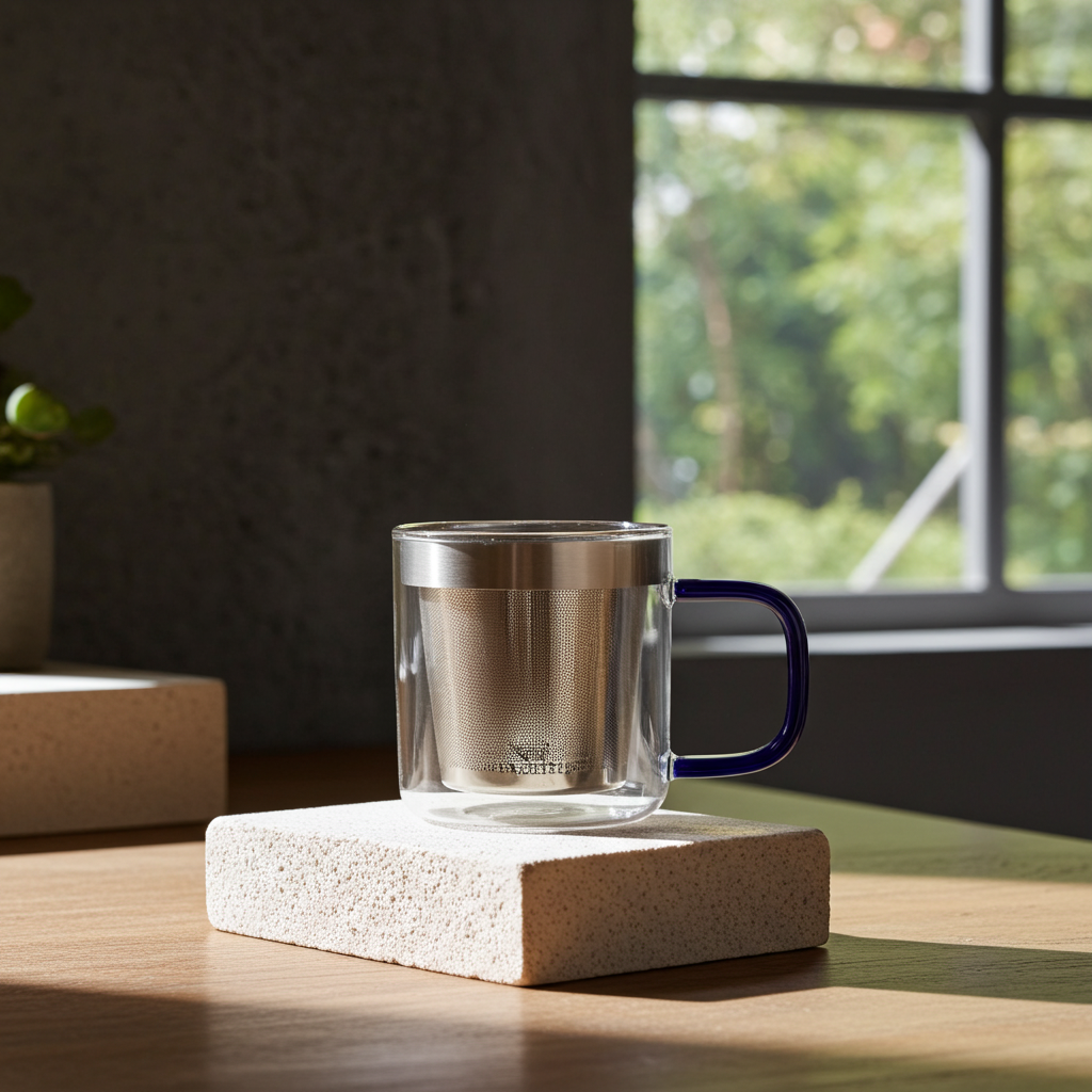 Milano Glass Tea Cup with Infuser