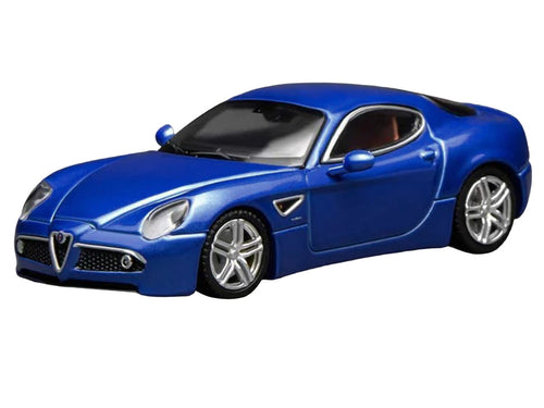 2008 Alfa Romeo 8C Competizione Blue Metallic 1/64 Diecast Model Car by MotorHelix-1