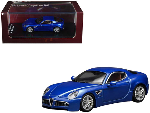 2008 Alfa Romeo 8C Competizione Blue Metallic 1/64 Diecast Model Car by MotorHelix-0