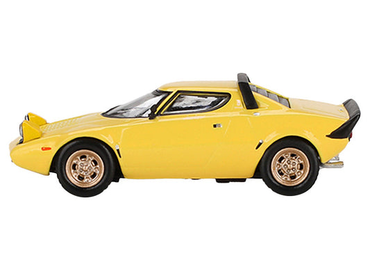 Lancia Stratos HF Stradale Giallo Fly Yellow Limited Edition to 1440 pieces Worldwide 1/64 Diecast Model Car by Mini GT-0