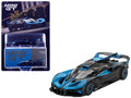 Bugatti Bolide Presentation Blue and Carbon Fiber Limited Edition 1/64 Diecast Model Car by Mini GT-0