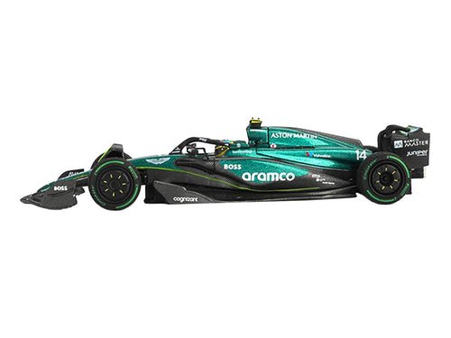 Aston Martin AMR24 #14 Fernando Alonso Formula One F1 "Canadian GP" (2024) Limited Edition 1/64 Diecast Model Car by Mini GT-1
