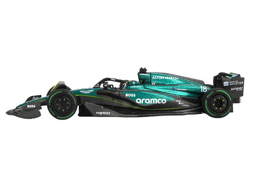 Aston Martin AMR24 #18 Lance Stroll Formula One F1 "Canadian GP" (2024) Limited Edition 1/64 Diecast Model Car by Mini GT-1