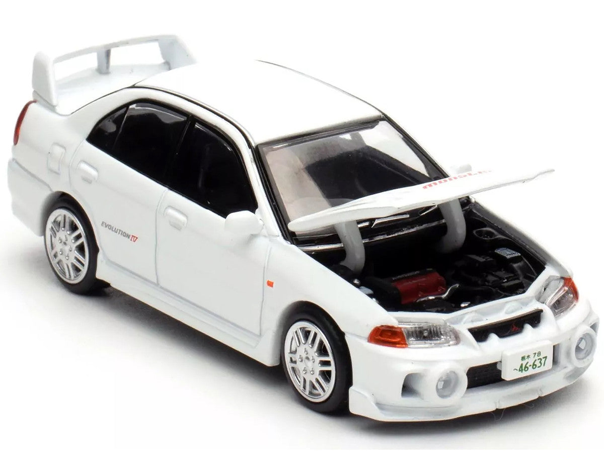 Mitsubishi Lancer Evolution IV RHD (Right Hand Drive) White "Indonesia Diecast Expo 2024 Exclusive" 1/64 Diecast Model Car by Pop Race-1