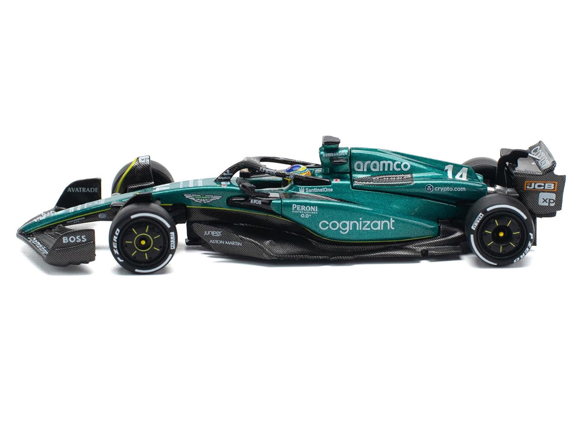 Aston Martin AMR23 #14 Fernando Alonso "Formula One F1 World Championship" (2023) 1/64 Diecast Model Car by Pop Race-1