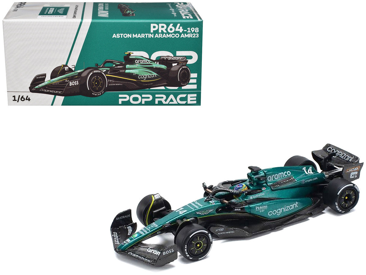 Aston Martin AMR23 #14 Fernando Alonso "Formula One F1 World Championship" (2023) 1/64 Diecast Model Car by Pop Race-4