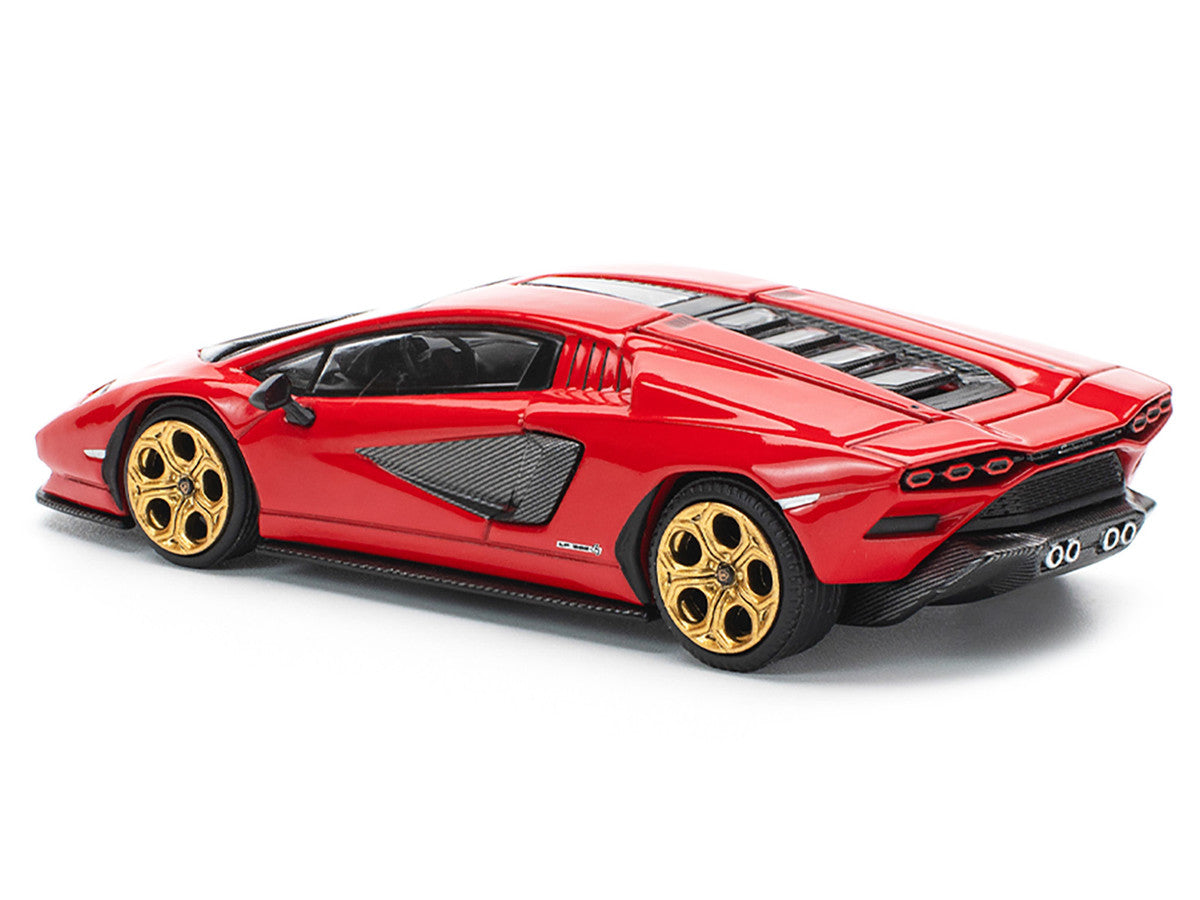 Lamborghini Countach LPI 800-4 Red with Carbon Accents 1/64 Diecast Model Car by Pop Race-0