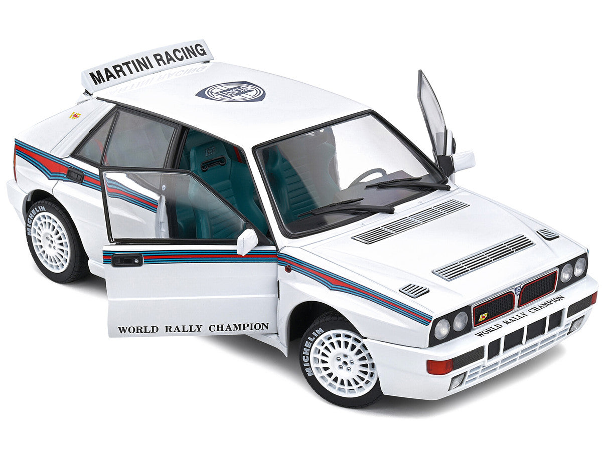 1992 Lancia Delta HF Integrale Evo 1 Martini 6 White with Blue and Red Stripes "World Rally Champion - Martini Racing" 1/18 Diecast Model Car by Solido-1