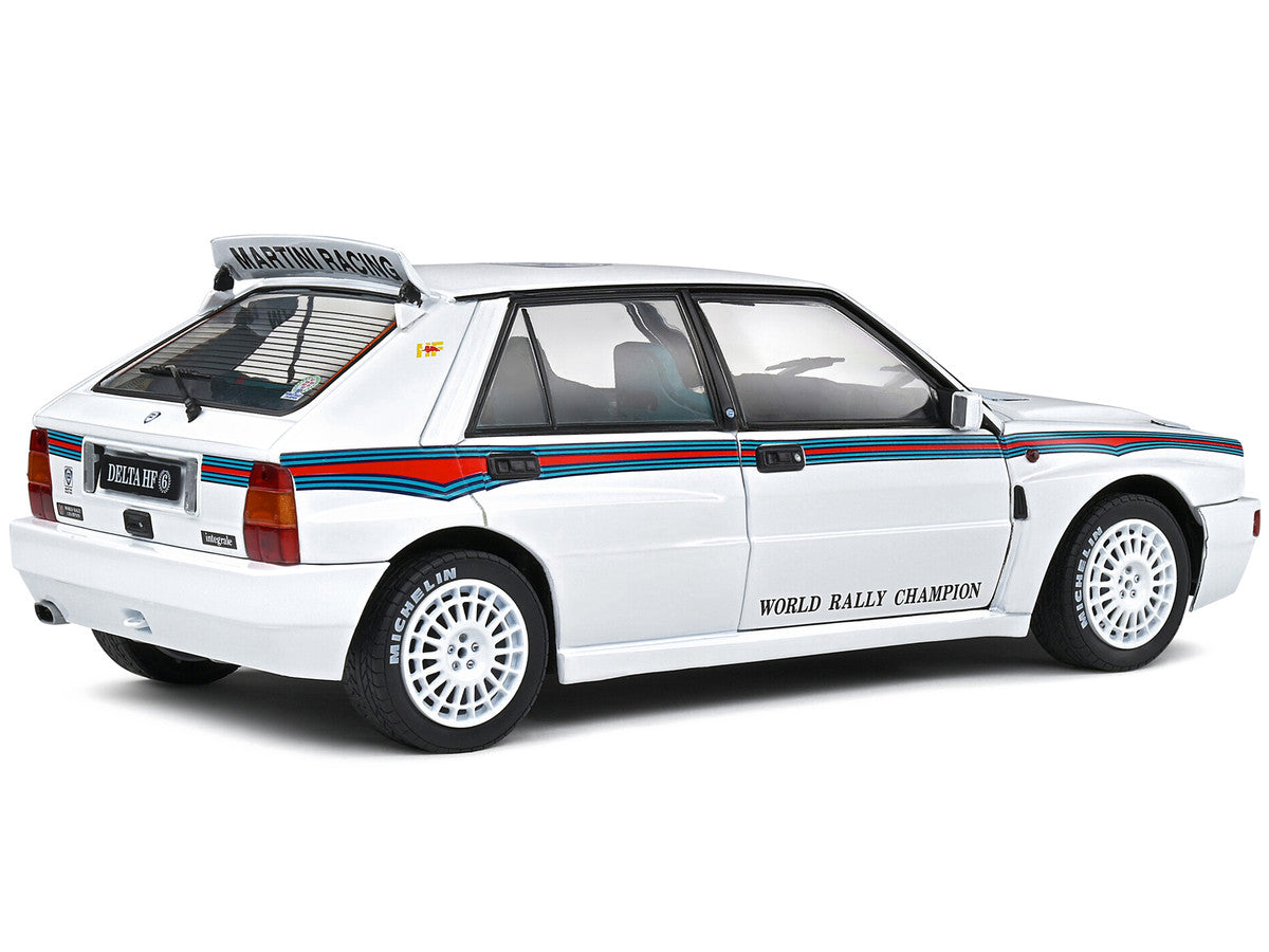 1992 Lancia Delta HF Integrale Evo 1 Martini 6 White with Blue and Red Stripes "World Rally Champion - Martini Racing" 1/18 Diecast Model Car by Solido-4