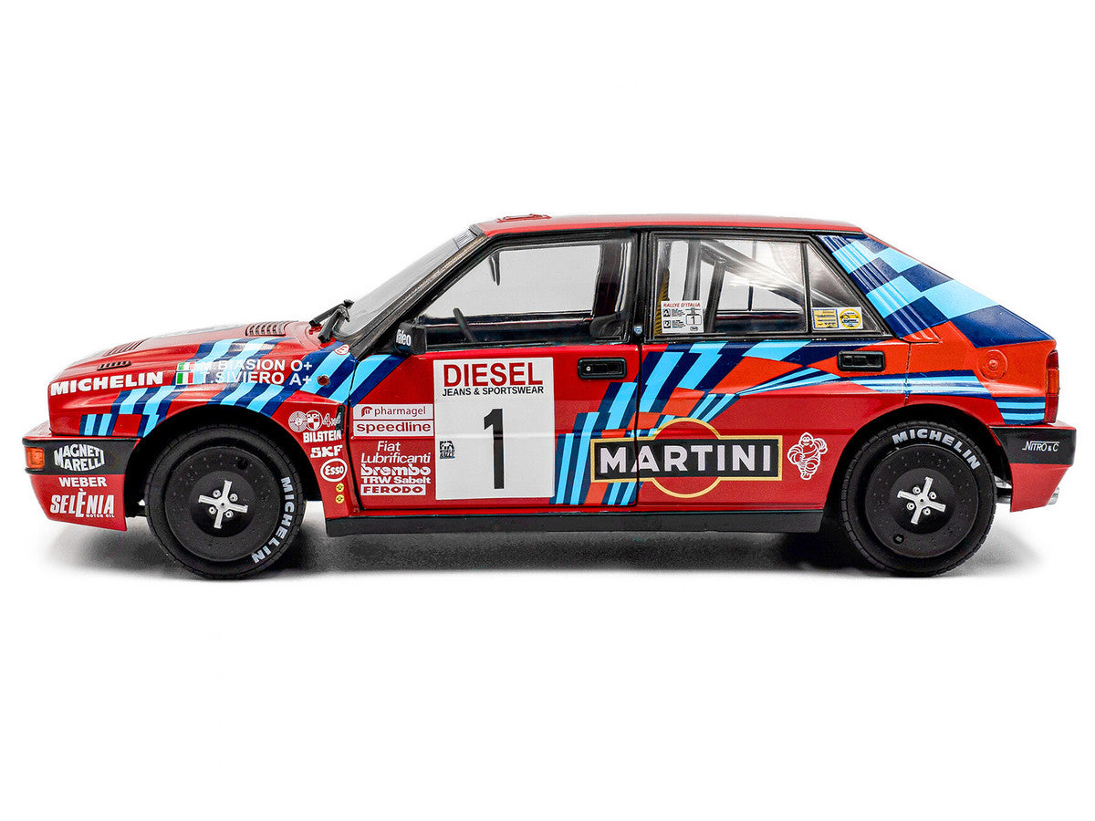 Lancia Delta HF Integrale #1 Miki Biasion - Tiziano Siviero Winner "Rally Sanremo" (1989) "Competition" Series 1/18 Diecast Model Car by Solido-0