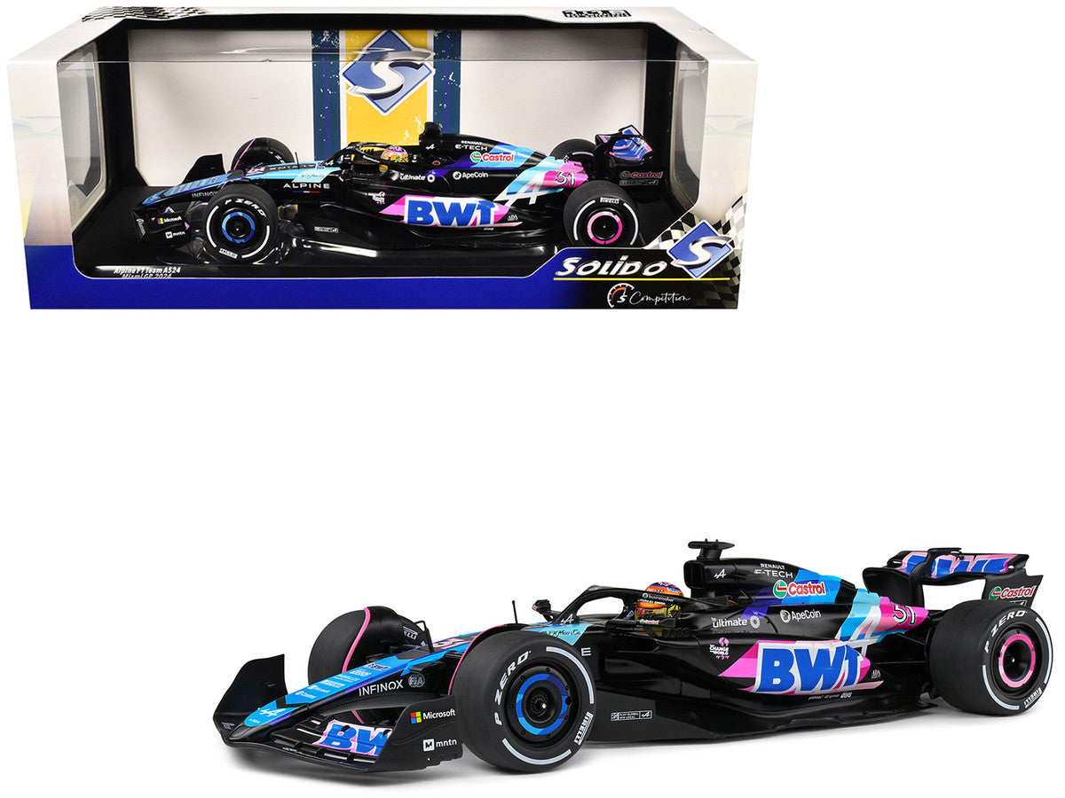 Alpine A524 #31 Esteban Ocon "BWT" Formula One F1 Miami GP (2024) "Competition" Series 1/18 Diecast Model Car by Solido-0