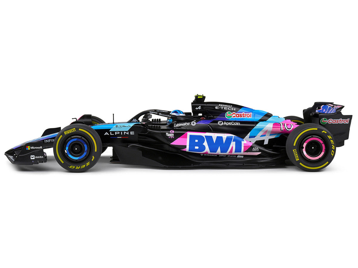 Alpine A524 #10 Pierre Gasly "BWT" Formula One F1 Monaco GP (2024) "Competition" Series 1/18 Diecast Model Car by Solido-0