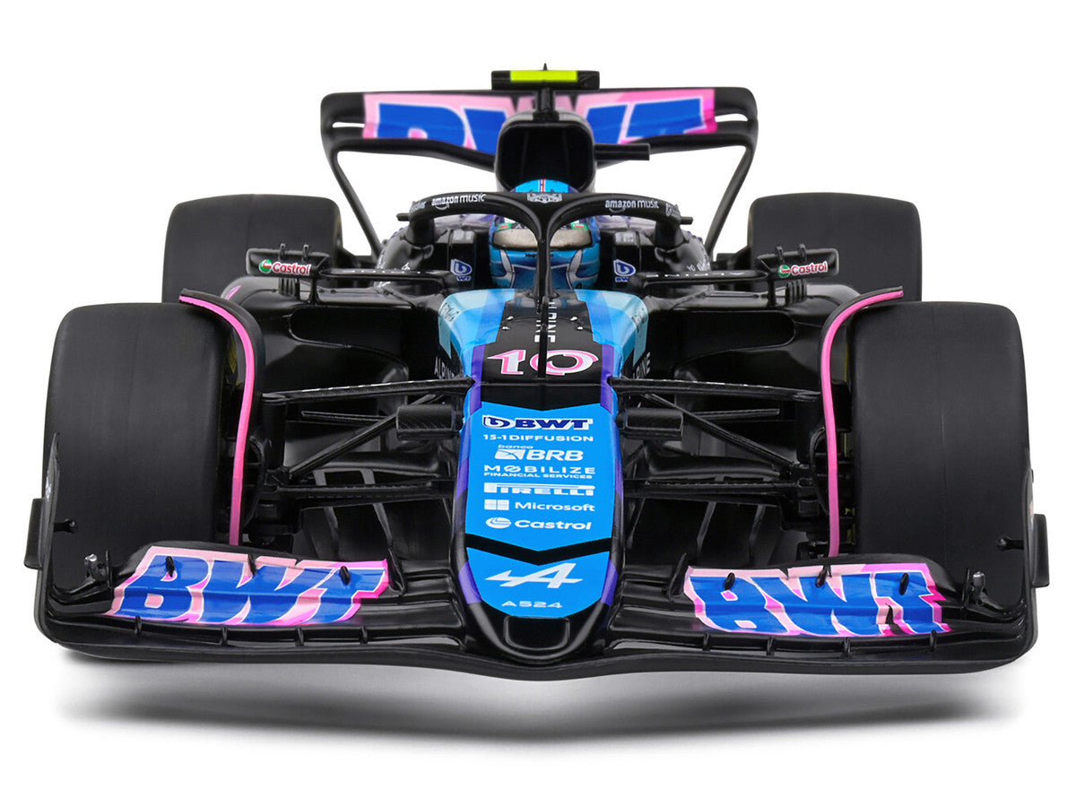 Alpine A524 #10 Pierre Gasly "BWT" Formula One F1 Monaco GP (2024) "Competition" Series 1/18 Diecast Model Car by Solido-3