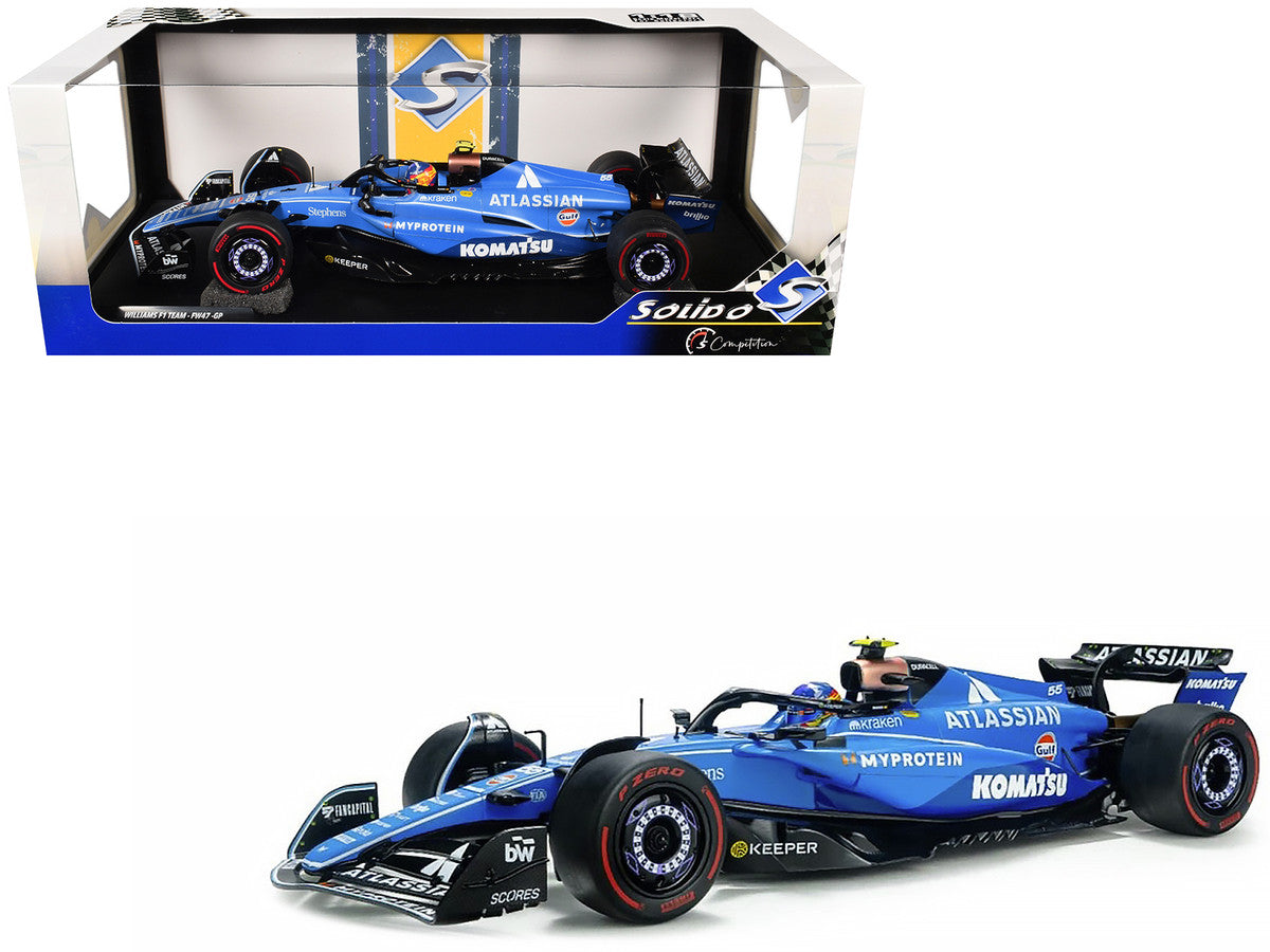 Williams FW47 #55 Carlos Sainz "Atlassian" Formula One F1 "Australian GP" (2025) "Competition" Series 1/18 Diecast Model Car by Solido-4