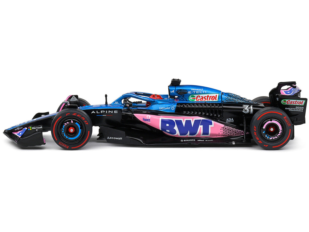 Alpine A523 #31 Esteban Ocon "BWT" 3rd Place "Formula One F1" Monaco GP (2023) 1/43 Diecast Model Car by Solido-1
