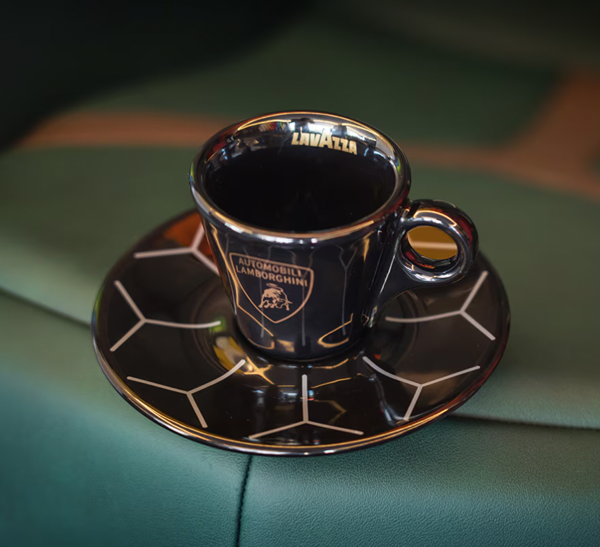 Lavazza Lamborghini Espresso Collector Bundle + Mini GT 1/64 Revuelto Giallo