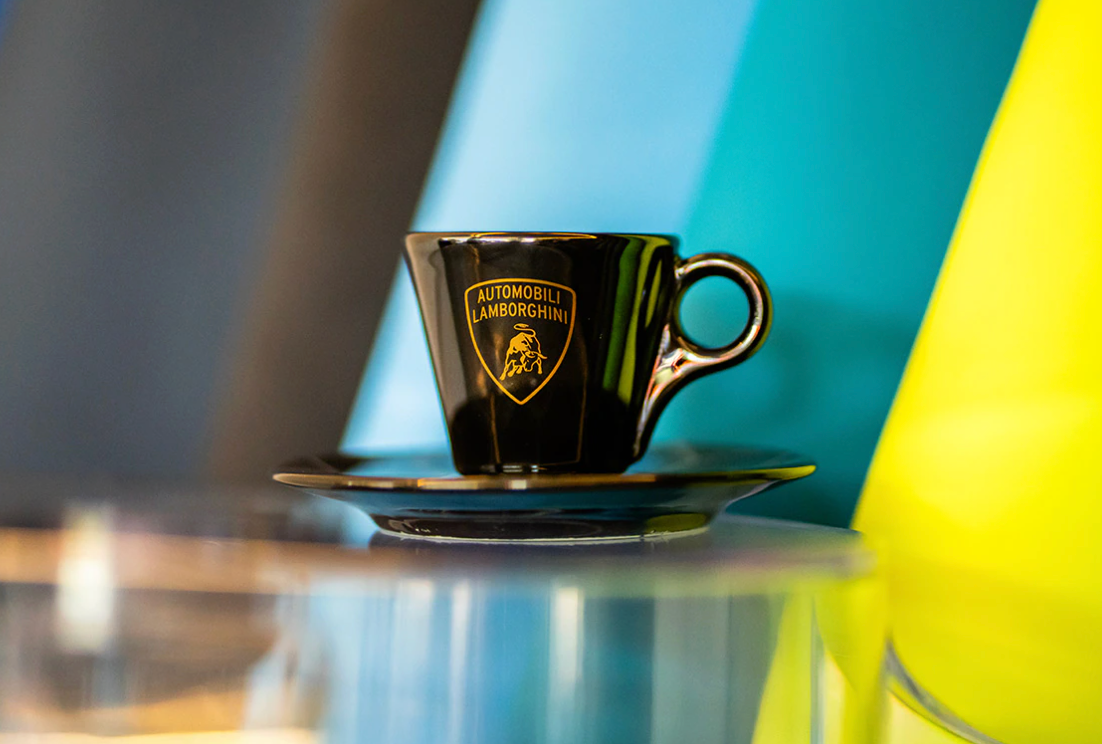 Lavazza Lamborghini Espresso Collector Bundle + Mini GT 1/64 Revuelto Giallo