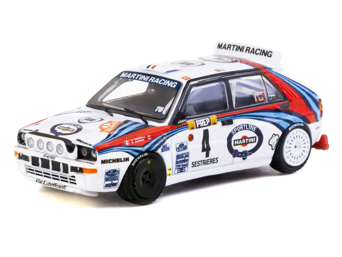 Lancia Delta HF Integrale #4 Didier Auriol - Bernard Occelli "Martini Racing" Winner "Monte Carlo Rally" (1992) "Hobby64" Series 1/64 Diecast Model Car by Tarmac Works