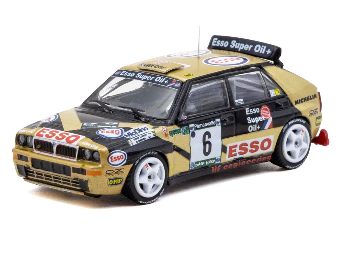 Lancia Delta HF Integrale #6 Piero Longhi - Maurizio Imerito "Esso" Winner "ECR Piancavallo Rally" (1993) "Hobby64" 1/64 Diecast Model Car by Tarmac Works-1