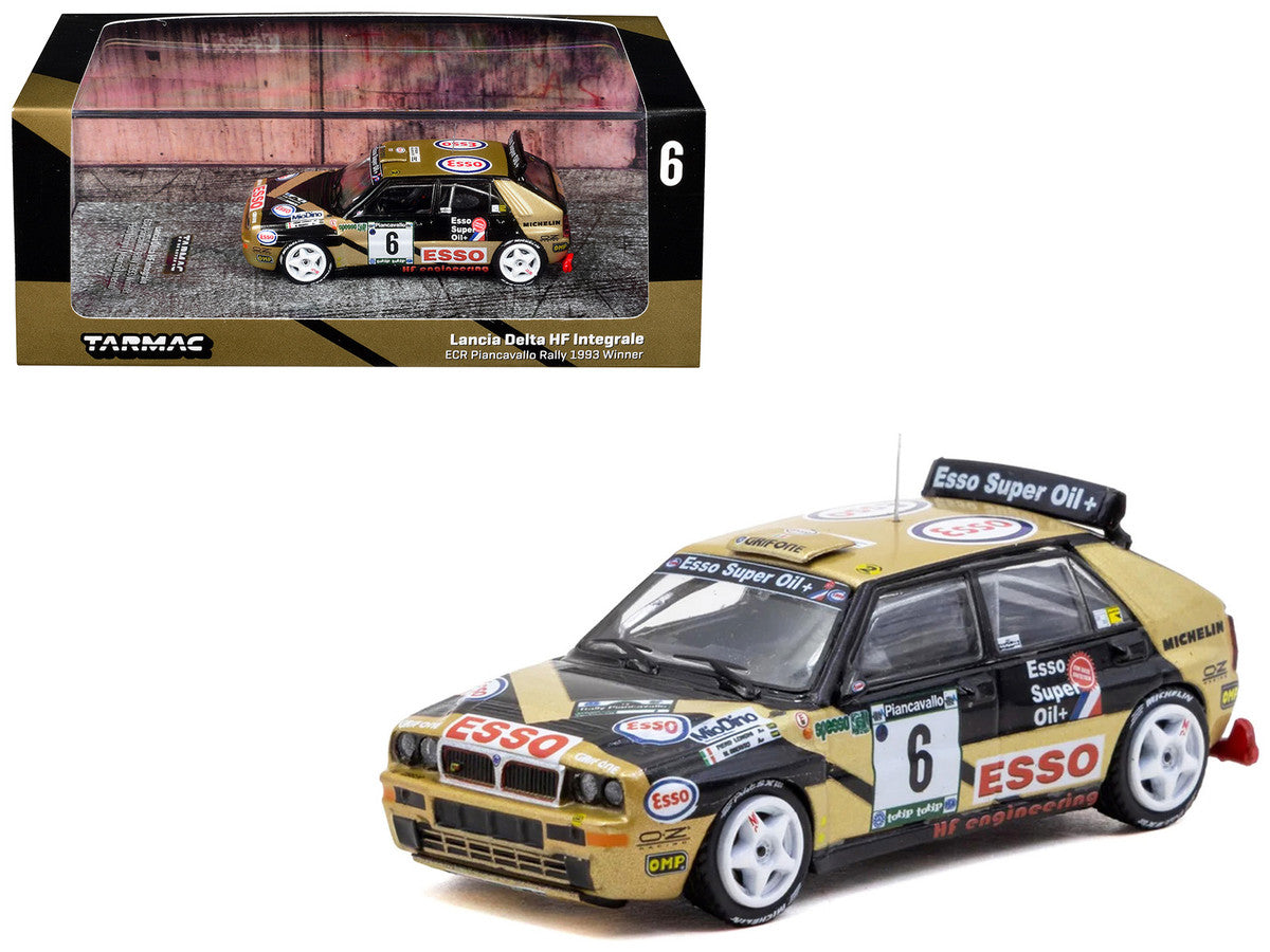 Lancia Delta HF Integrale #6 Piero Longhi - Maurizio Imerito "Esso" Winner "ECR Piancavallo Rally" (1993) "Hobby64" 1/64 Diecast Model Car by Tarmac Works-0