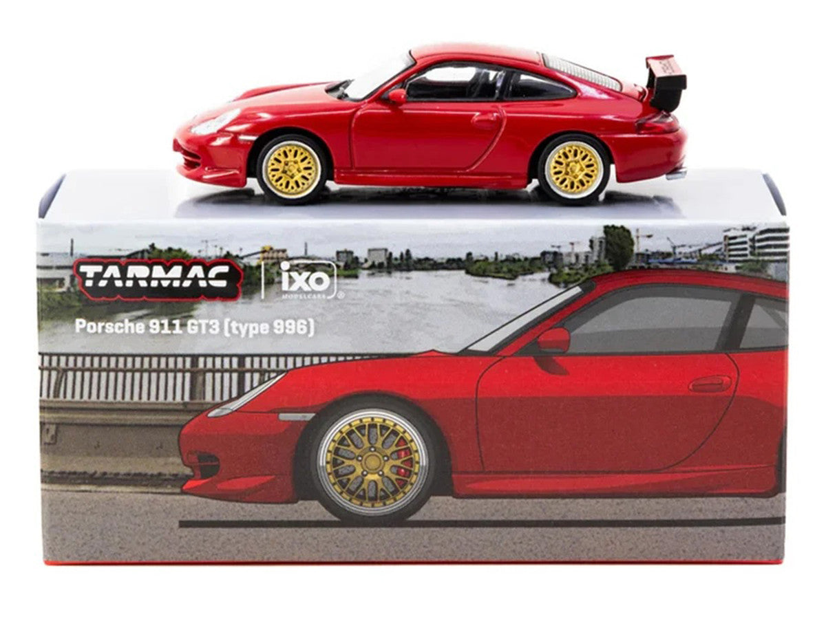 Porsche 911 GT3 (996) Red "Global64" Series 1/64 Diecast Model by Tarmac Works-2