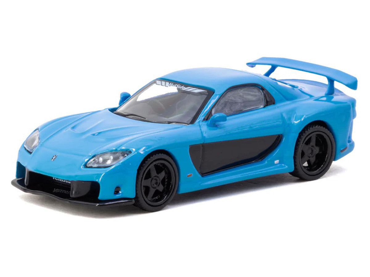 Mazda RX-7 "VeilSide Fortune7" RHD (Right Hand Drive) Blue "Global64" Series 1/64 Diecast Model Car by Tarmac Works-1