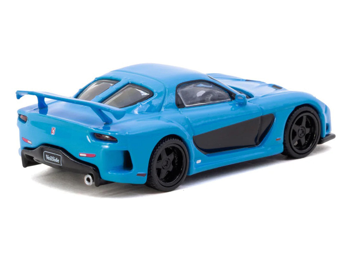 Mazda RX-7 "VeilSide Fortune7" RHD (Right Hand Drive) Blue "Global64" Series 1/64 Diecast Model Car by Tarmac Works-2
