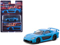 Mazda RX-7 "VeilSide Fortune7" RHD (Right Hand Drive) Blue "Global64" Series 1/64 Diecast Model Car by Tarmac Works-0
