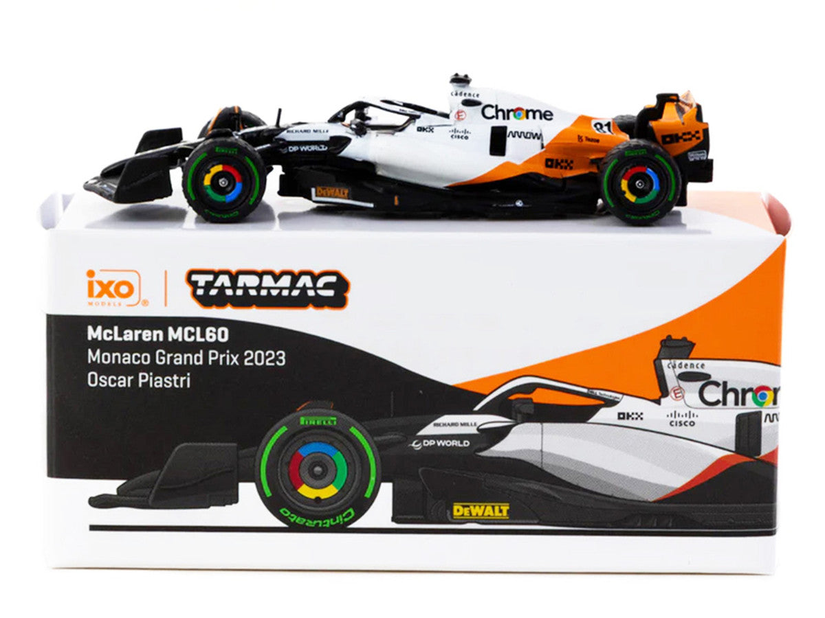 McLaren MCL60 #81 Oscar Piastri Formula One F1 "Monaco GP" (2023) "Global64" Series 1/64 Diecast Model by Tarmac Works-1