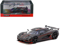 Koenigsegg Agera RS Black Carbon with Red Accents "Global64" Series 1/64 Diecast Model Car by Tarmac Works-0