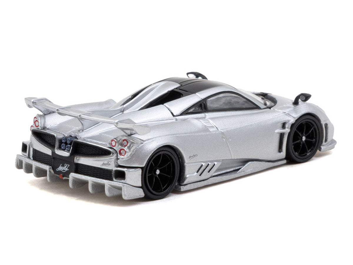 Pagani Imola Matt Silver Metallic with Black Top "Global64" Series 1/64 Diecast Model Car by Tarmac Works-2