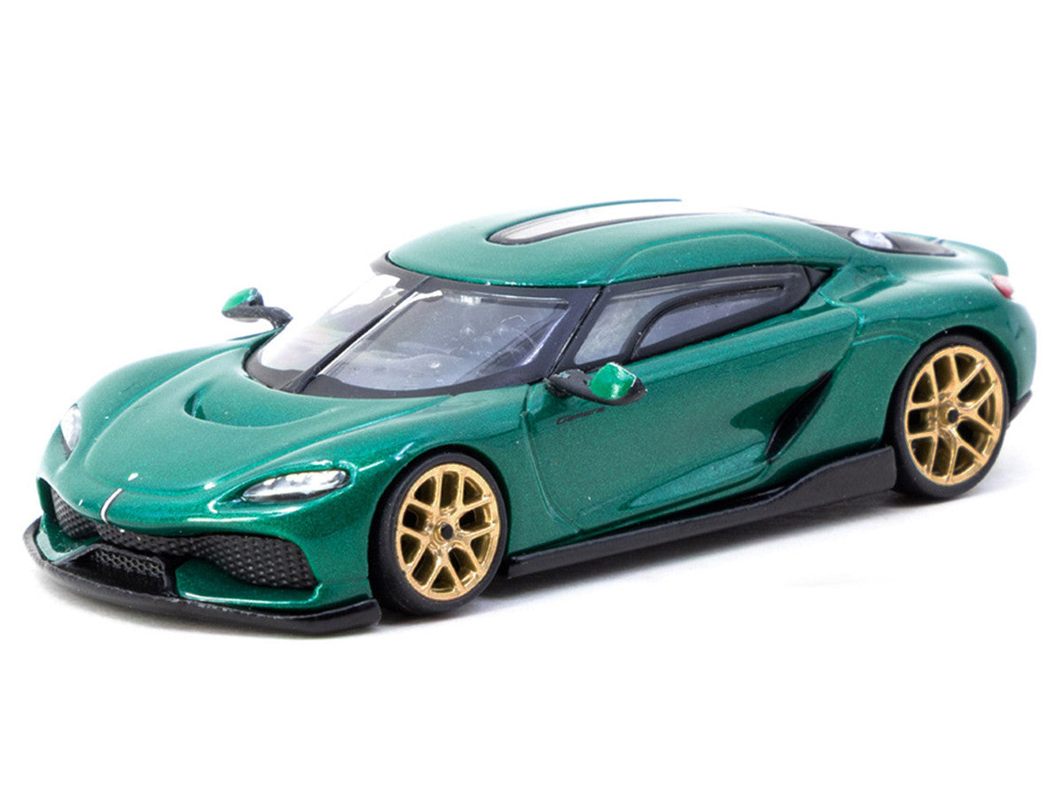 Koenigsegg Gemera Green Metallic "Global64" Series 1/64 Diecast Model by Tarmac Works-1