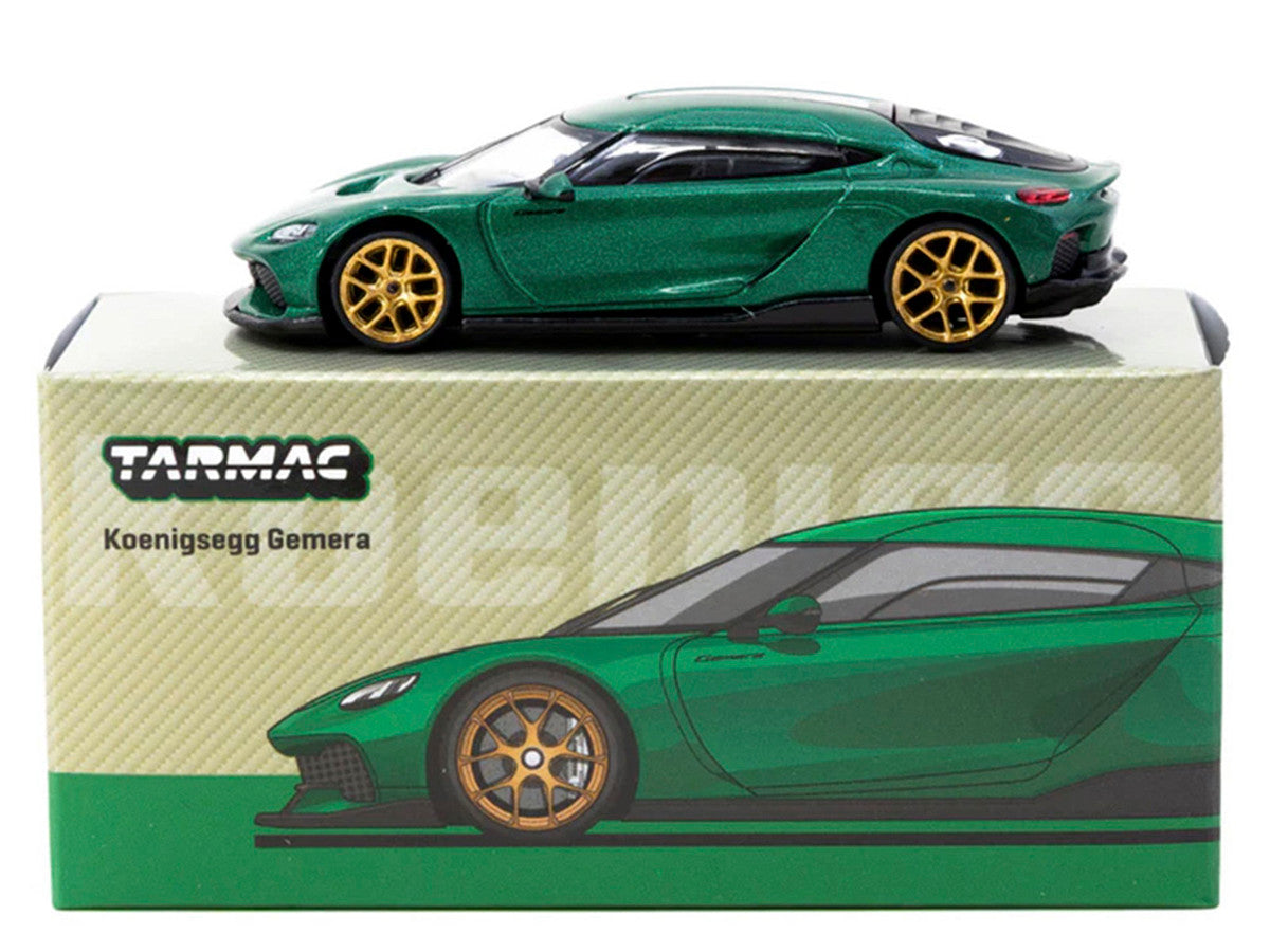 Koenigsegg Gemera Green Metallic "Global64" Series 1/64 Diecast Model by Tarmac Works-2