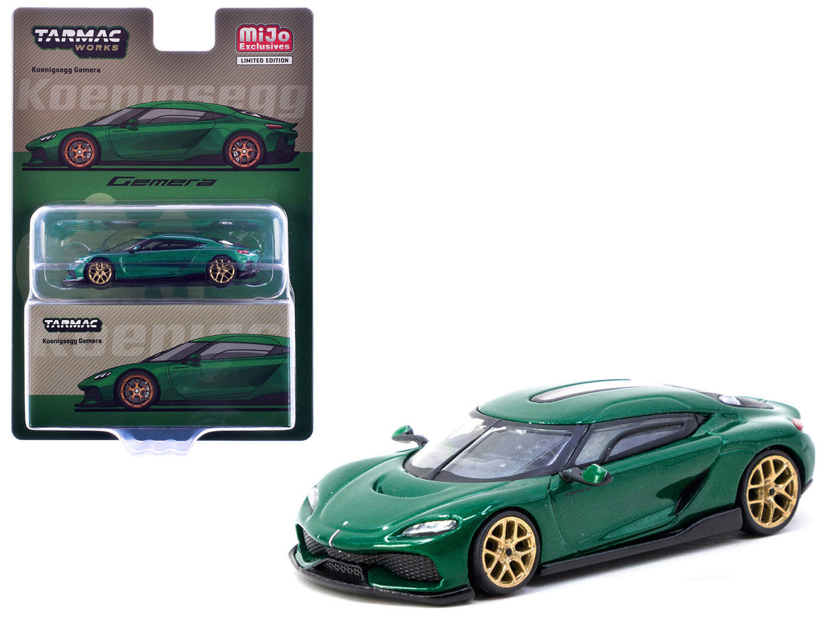 Koenigsegg Gemera Green Metallic "Global64" Series 1/64 Diecast Model by Tarmac Works-3