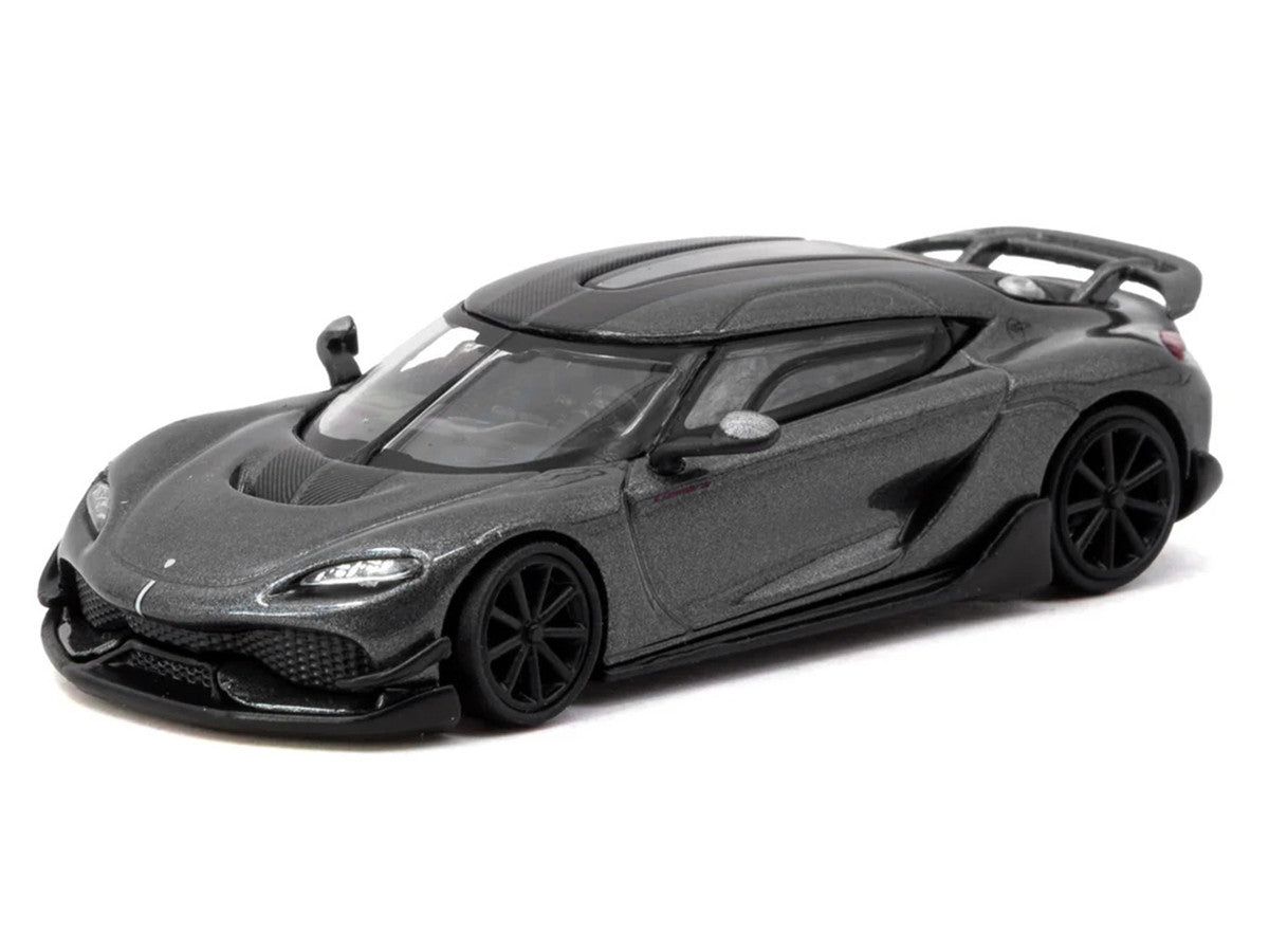 Koenigsegg Gemera Dark Gray Metallic "Global64" Series 1/64 Diecast Model Car by Tarmac Works-1