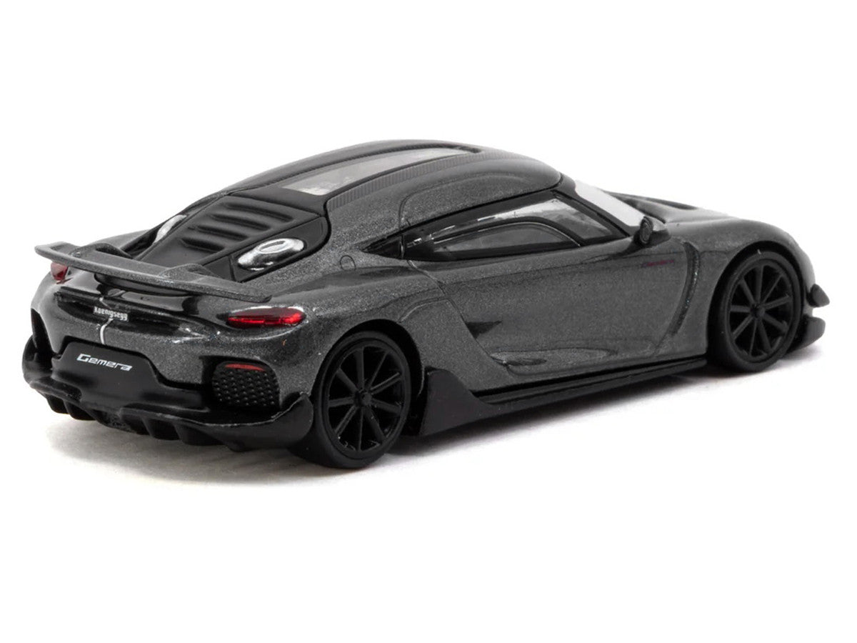 Koenigsegg Gemera Dark Gray Metallic "Global64" Series 1/64 Diecast Model Car by Tarmac Works-2