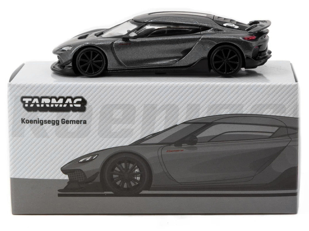 Koenigsegg Gemera Dark Gray Metallic "Global64" Series 1/64 Diecast Model Car by Tarmac Works-3