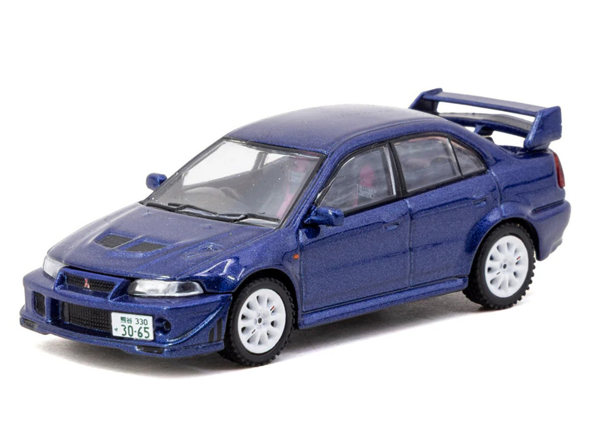 Mitsubishi Lancer Evolution VI RHD (Right Hand Drive) "Tommi Makinen Edition" Blue Metallic "Road64" Series 1/64 Diecast Model by Tarmac Works-1